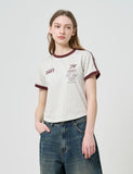 93 Track Crop Ringer T-Shirt