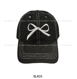 Ribbon Denim Ball Cap