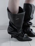 [mnem] Croissant Leather Leg Warmers