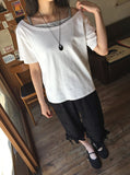 Harom Dot Capri Frill Banding Pants