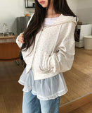 Glee Flower Two-Way Hood Zip-Up