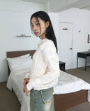 Hanen Vintage Rose Rainy Season Flower Cable Knit