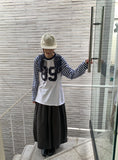 Ryan Printing Stripe Over Long Sleeve Tee