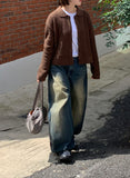 Fabens Washing Denim Balloon Wide Pants