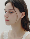 H Edition Silver Pillow Earrings