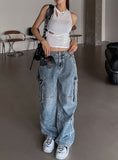 (UNISEX) Most Cargo Denim Pants