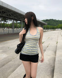 Fruity Stripe Halter Sleeveless