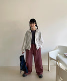 Remade Pintuck Balloon Strap Pigment Pants