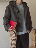 Mock Duffle Hooded Short Coat