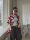 Motsu Loose Fit Checkered Shirt