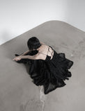 Black Swan Backless Fringe Bustier Top