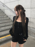 [MADE] Somit Button Sleeveless Hood Bolero Set