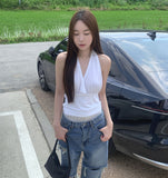 Distressed Ripped Jeans Straight Wide Denim