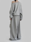 Cross One Shoulder Sweatshirt
