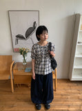 Keldo Stripe Raw Denim Balloon Wide Pants