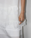 UNEVEN SILKY SKIRT