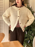 Mohen Waffle Wood Duffel Knit Cardigan
