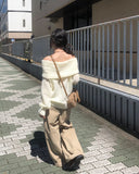 Oru Peach Cotton Banding Wide Pants