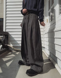 Effect Balloon Stripe Slacks