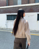 Retum Pocket Button Cotton Short Jacket