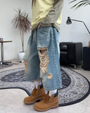 Arpa Damaged Bermuda Denim Pants