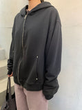 Silka Cotton Rivet Over Hood Zip-Up