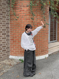 [unisex] Aichi banding pigment parachute wide pants