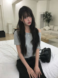 Demp One Shoulder Off Short Sleeve Loose Fit T-Shirt