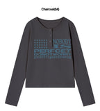 NOBODY Henley Neck Long Sleeve T-Shirt