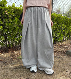 [unisex] Helkan Keyring Pintuck Banding Wide Pants