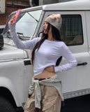 Mellie Two-Tone Layered Shirring Long Sleeve