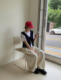 Segon Punching Ribbon Knit Vest