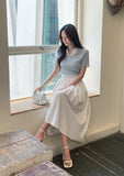 Gelato Color Matching Collar Cool Ribbed Knit