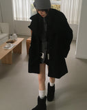 Aven Wool Mohair Boucle Half Coat