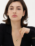 Pebble Heart Silver Necklace M
