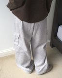 [Brushed Lining] Beams Wide Cargo Pile Training Pants
