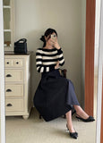Sophia Stripe Boat Neck Knit