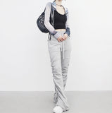 Zeo Tie-Dye See-Through Bolero Hood