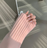 Pong Pong Thick High Neck Slim Knit Padding