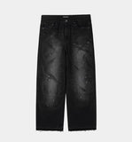 HAND PAINT FADED DENIM PANTS