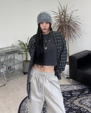 Dehen Oversized Fit Checkered Shirt