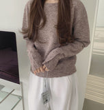 Wool Warmer Button Sleeve Silt Feminine Long Sleeve Knit