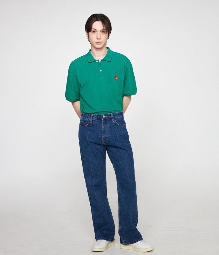 [GRAVER]★BEAR EMBROIDERY PIQUE SHORT SLEEVE T-SHIRT GRAVER(グレーバー) - ベア刺繍ピケ半袖Tシャツ / Bear