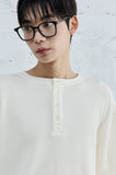 BASIC WAFFLE HENLEY NECK