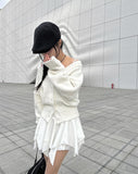 Light Unbalance Tiered Mini Skirt