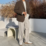 Belly wool wide slacks