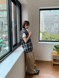 Shumed Nylon Banding Wide Pants