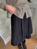 Bazaar Unbalance Cotton Midi Skirt