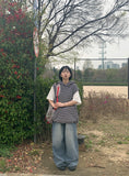 [unisex] Puts Washing Denim Wide Pants