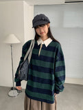 Kiyan Collar Stripe Over Long Sleeve Tee